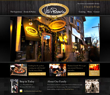 Vito's Pizzeria Website